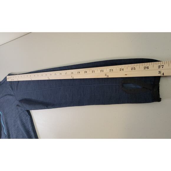 prAna Mens Medium Gavin 1/4 Zip Pullover Grid Back Fleece Thermal M2GAVI314 Blue - Picture 14 of 14